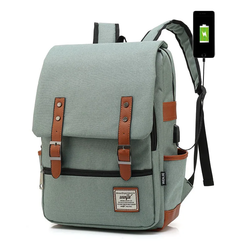 New Style Casual Backpack USB Interface Computer Bag Large Capacity Retro Men And Women Backpack
New Style Casual Backpack USB Interface Computer Bag Large Capacity Retro Men And Women Backpack