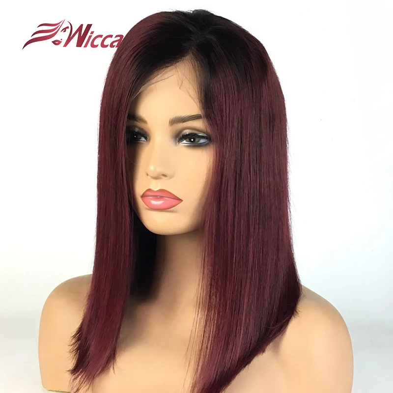 Wicca 1b 99J Ombre 13X6 Lace Front Human Hair Wigs With Baby Hair Straight Remy Brazilian Carina Hair Preplucked
Wicca 1b 99J Ombre 13X6 Lace Front Human Hair Wigs With Baby Hair Straight Remy Brazilian Carina Hair Preplucked