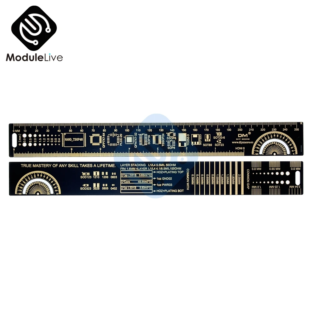 25cm PCB Reference Ruler v2 - 8" PCB Packaging Units for Arduino Electronic Engineers
25cm PCB Reference Ruler v2 - 8" PCB Packaging Units for Arduino Electronic Engineers