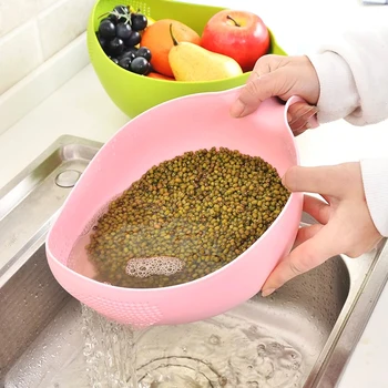 Kitchen Rice Bowl Plastic Fruit Bowl Thick Drain Basket Green Pink Color Basket Sieve Drainer Kitchen Tools Cleaning Gadgets
Kitchen Rice Bowl Plastic Fruit Bowl Thick Drain Basket Green Pink Color Basket Sieve Drainer Kitchen Tools Cleaning Gadgets