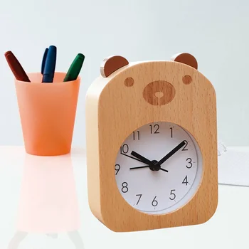 Beech Table Clock Cute Bear Pattern Mute Alarm Clock Creative Mechanical Clock for Student Worker without Battery
Beech Table Clock Cute Bear Pattern Mute Alarm Clock Creative Mechanical Clock for Student Worker without Battery