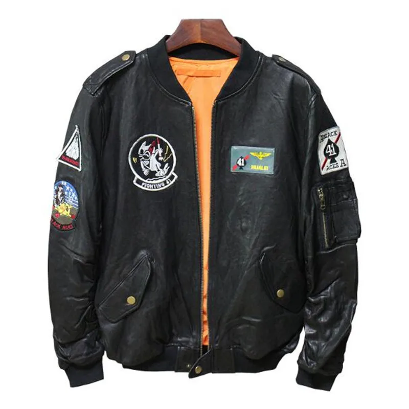 Motorcycle Real Leather Jacket Men 2018 100% Natural Sheep Skin Red Black Color Genuine Leather Jacket Pilot Bomber Basic Coat
Motorcycle Real Leather Jacket Men 2018 100% Natural Sheep Skin Red Black Color Genuine Leather Jacket Pilot Bomber Basic Coat