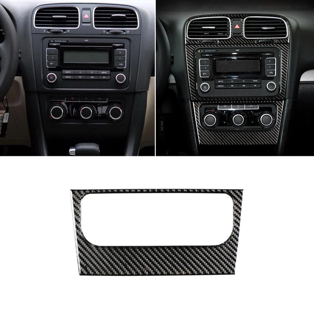 

10pcs Car Central Control Air Conditioning Frame Sticker for VW Golf 6 R MK6 08-12