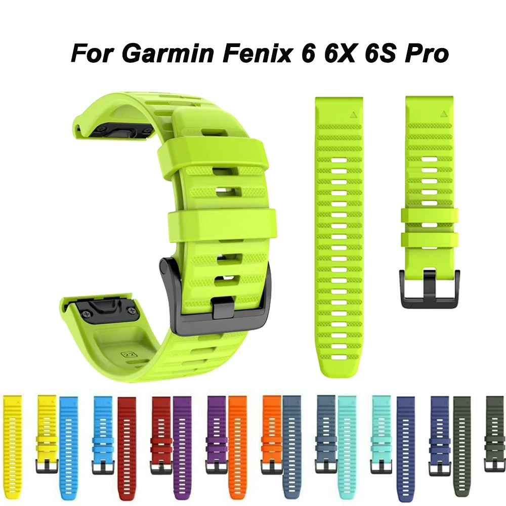 26 мм силиконовый ремешок для часов Ремешок Garmin Fenix 6X6 6S Pro 5X5 5S Plus 3 3HR часы браслет