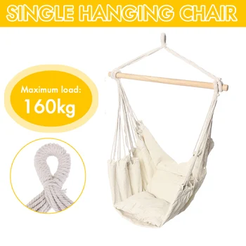 160kg Hammock Garden Hang Lazy Chair Swinging Indoor Outdoor Furniture Hanging Rope Chair Swing Chair Seat bed Travel Camping
160kg Hammock Garden Hang Lazy Chair Swinging Indoor Outdoor Furniture Hanging Rope Chair Swing Chair Seat bed Travel Camping
