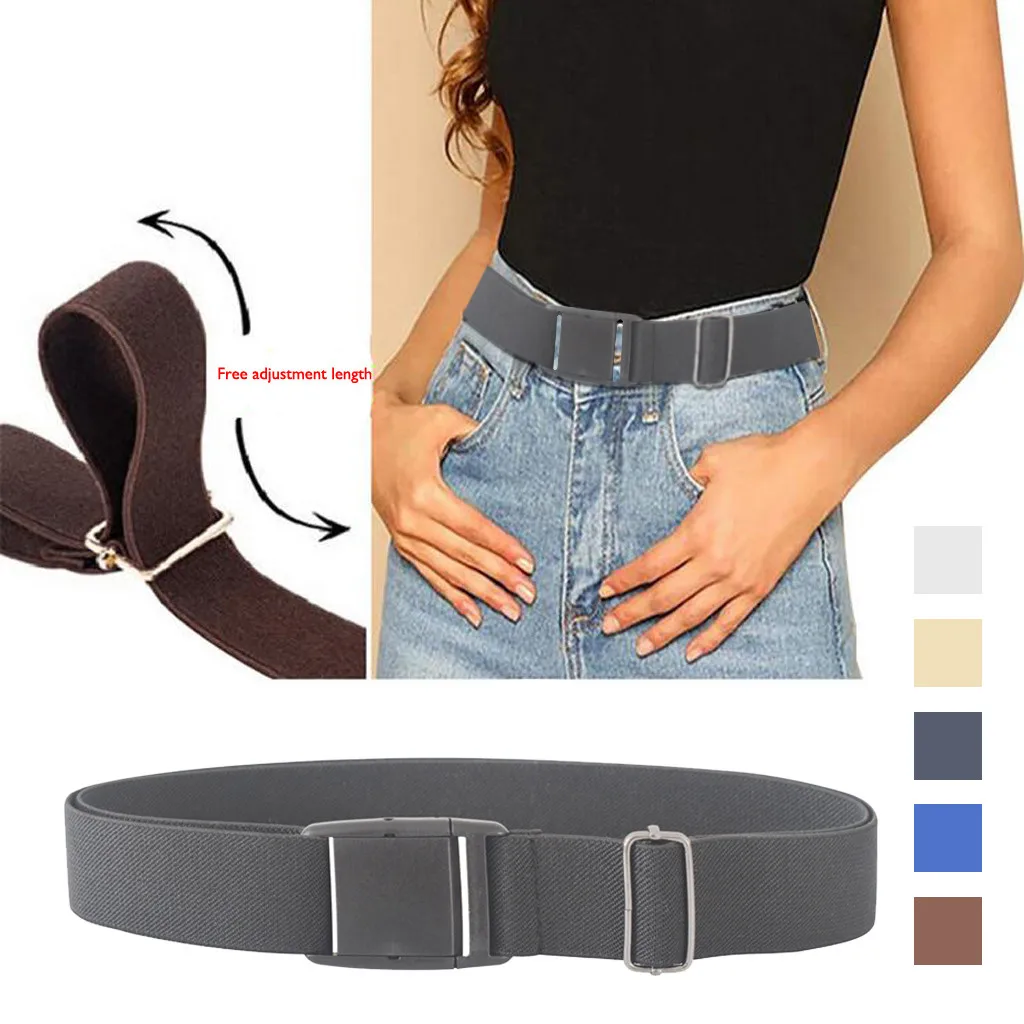 Buckle slimming belt Solid color Adjustable Terylen cotton Elastic No Bulge Invisible Womens Belt for Jeans Comfortable Hassle
Buckle slimming belt Solid color Adjustable Terylen cotton Elastic No Bulge Invisible Womens Belt for Jeans Comfortable Hassle