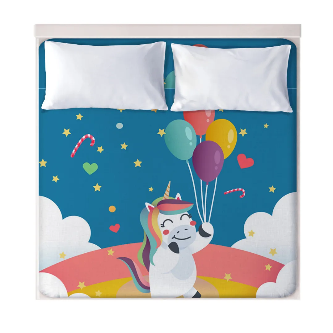 3D Cartoon Unicorn Fitted Sheets 3D Cartoon Unicorn Fitted Sheets
