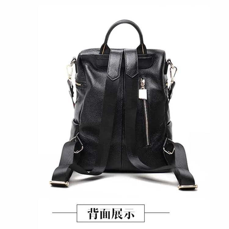 Europe And America New Style Full-grain Leather Female Backpack Contrast Color Stripes Fashion Travel Backpack WOMEN'S Leather B
Europe And America New Style Full-grain Leather Female Backpack Contrast Color Stripes Fashion Travel Backpack WOMEN'S Leather B