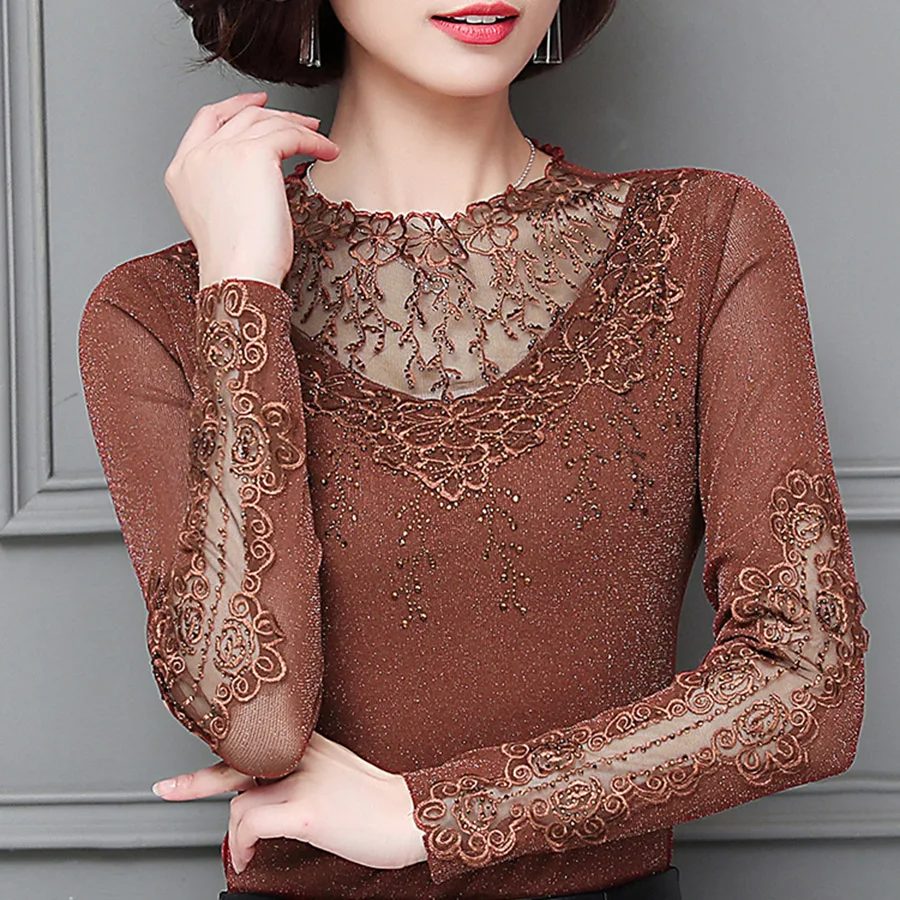 mesh t shirt top 2019 new high collar Diamonds long sleeve shirt top spring and autumn lace shirt slim women tshirt
mesh t shirt top 2019 new high collar Diamonds long sleeve shirt top spring and autumn lace shirt slim women tshirt