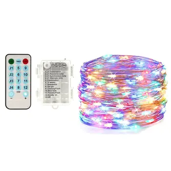 100 Light Copper Wire Light Led Sound Control Battery Box 8 Function + Music 4 Optional Functions Dimmable
100 Light Copper Wire Light Led Sound Control Battery Box 8 Function + Music 4 Optional Functions Dimmable