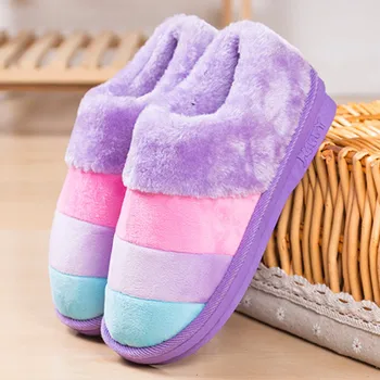 Slippers Plush Striped Pattern Indoor Soft Stuffed girls Warm Non-slip Winter Home Shoes Waterproof Room Flip Flops Unisex Toys
Slippers Plush Striped Pattern Indoor Soft Stuffed girls Warm Non-slip Winter Home Shoes Waterproof Room Flip Flops Unisex Toys