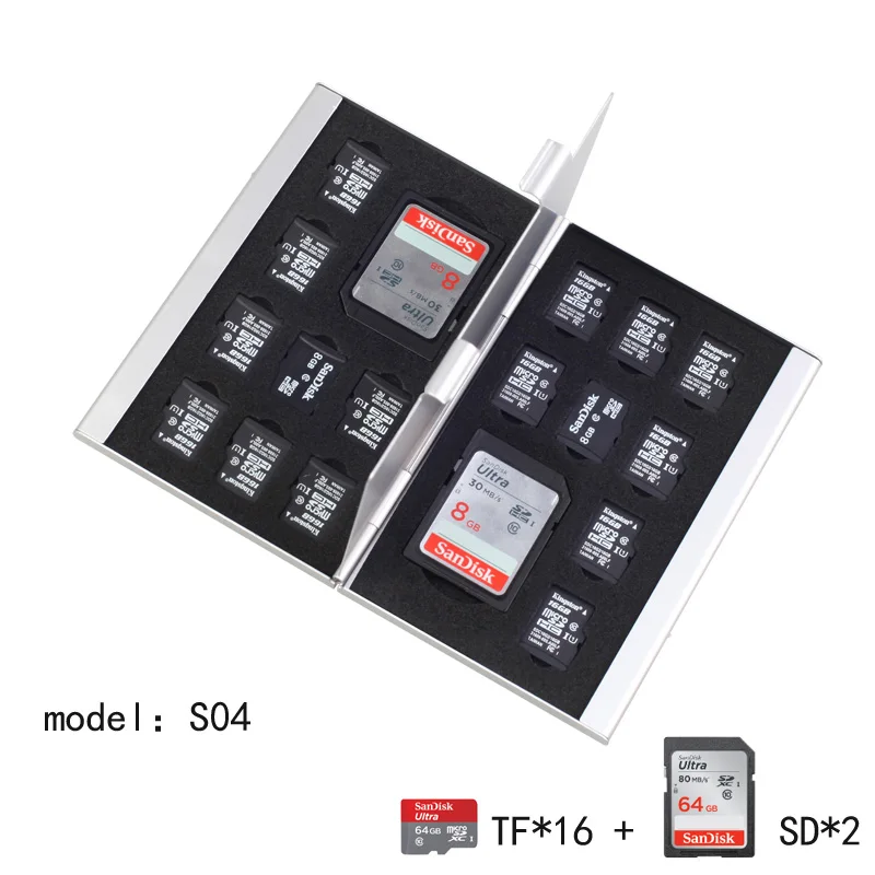BIZOE Aluminium Alloy Micro for SD MMC TF Memory Card Storage Box Protecter Case for SD Card Micro SIM Card CF MS TF Mirco SD
BIZOE Aluminium Alloy Micro for SD MMC TF Memory Card Storage Box Protecter Case for SD Card Micro SIM Card CF MS TF Mirco SD
