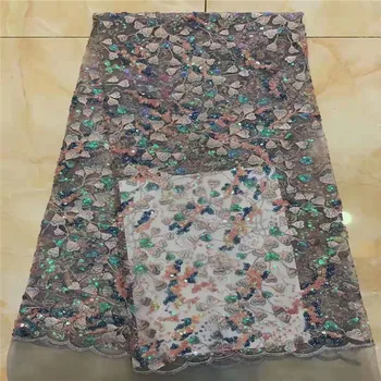 African Lace Fabric Embroidered Nigerian Sequins Laces Fabric High Quality French Tulle Laces Fabrics For Women Wedding cd82-377
African Lace Fabric Embroidered Nigerian Sequins Laces Fabric High Quality French Tulle Laces Fabrics For Women Wedding cd82-377