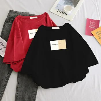 printed Tee Woman Korean clothes Tshirt 90s Simple Fashion Black red T-Shirt female Harajuku Tops Casual Clothes summer new
printed Tee Woman Korean clothes Tshirt 90s Simple Fashion Black red T-Shirt female Harajuku Tops Casual Clothes summer new