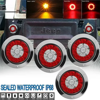 4PCS 24V 16 LED Round Car Tail Lights Indicator Stop Brake Lamp Red Yellow Stop Boat Car Truck Tail Turn Signal Brake Lights
4PCS 24V 16 LED Round Car Tail Lights Indicator Stop Brake Lamp Red Yellow Stop Boat Car Truck Tail Turn Signal Brake Lights