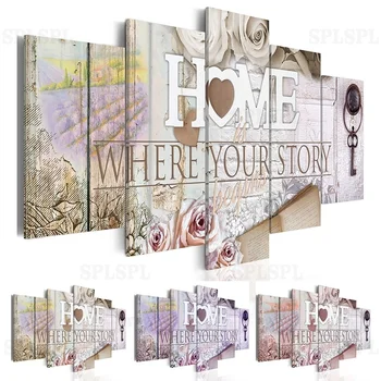 2019 ( No Frame ) Sweet Home Wall Art Print Modern Canvas Wall Painting Home Decoration Gift for Love, Choose Color:3And Size:3
2019 ( No Frame ) Sweet Home Wall Art Print Modern Canvas Wall Painting Home Decoration Gift for Love, Choose Color:3And Size:3