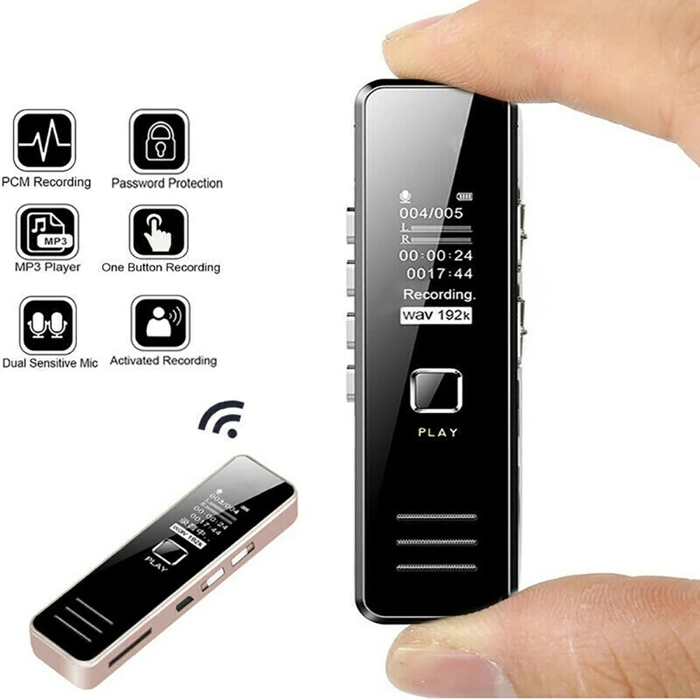 32GB USB Recorder Rechargeable Digital Audio Recorder Recording Phone MP3 Player DSP Noise Reduction HD Remote Recording
32GB USB Recorder Rechargeable Digital Audio Recorder Recording Phone MP3 Player DSP Noise Reduction HD Remote Recording