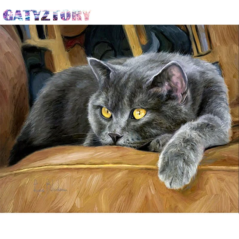 GATYZTORY 5D DIY Diamond Embroidery animals cat Picture of Rhinestones Diamond Painting Cross Stitch Needlework Decor
GATYZTORY 5D DIY Diamond Embroidery animals cat Picture of Rhinestones Diamond Painting Cross Stitch Needlework Decor