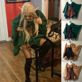 Halloween Medieval Dress Cosplay Costume Witch Gothic Patchwork Women Outfit Renaissance Long Robe Disguise 1.16
Halloween Medieval Dress Cosplay Costume Witch Gothic Patchwork Women Outfit Renaissance Long Robe Disguise 1.16