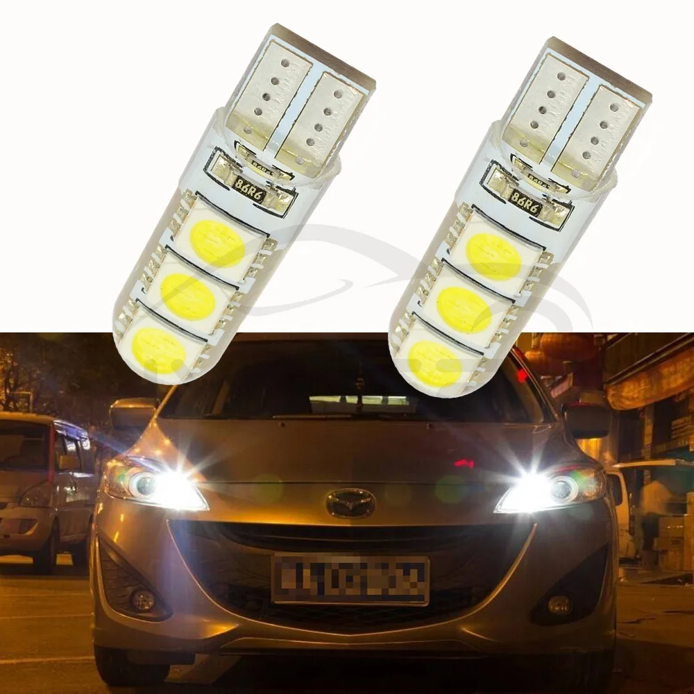 Hviero Car LED T10 194 W5W DC 12V Canbus 6SMD 5050 Silicone shell LED Lights Bulb No Error Led Tail Parking Fog light Auto Car Lamp