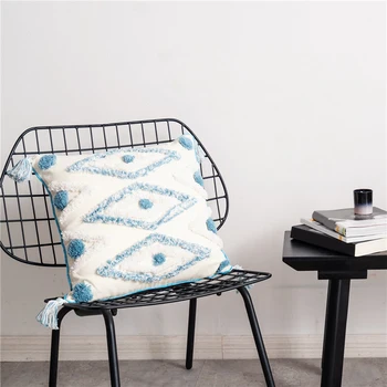 Cushion Cover Plush Blue Diamond with Circle Moroccan Pattern Colorful Pillow Cover Boho Style Handmade
Cushion Cover Plush Blue Diamond with Circle Moroccan Pattern Colorful Pillow Cover Boho Style Handmade