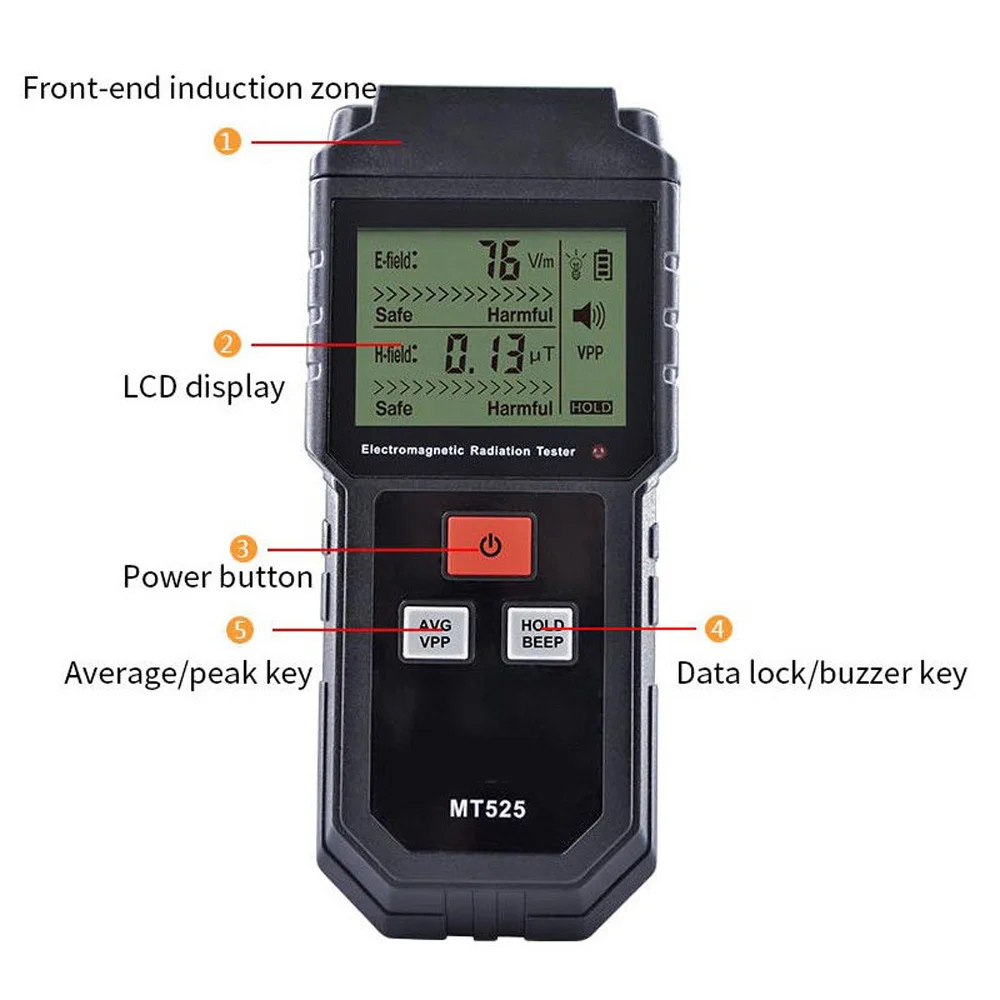 Detector Radiation Meter Electromagnetic Geiger Locking Sound MT525 Light Alarm EMF Counter Electric
Detector Radiation Meter Electromagnetic Geiger Locking Sound MT525 Light Alarm EMF Counter Electric