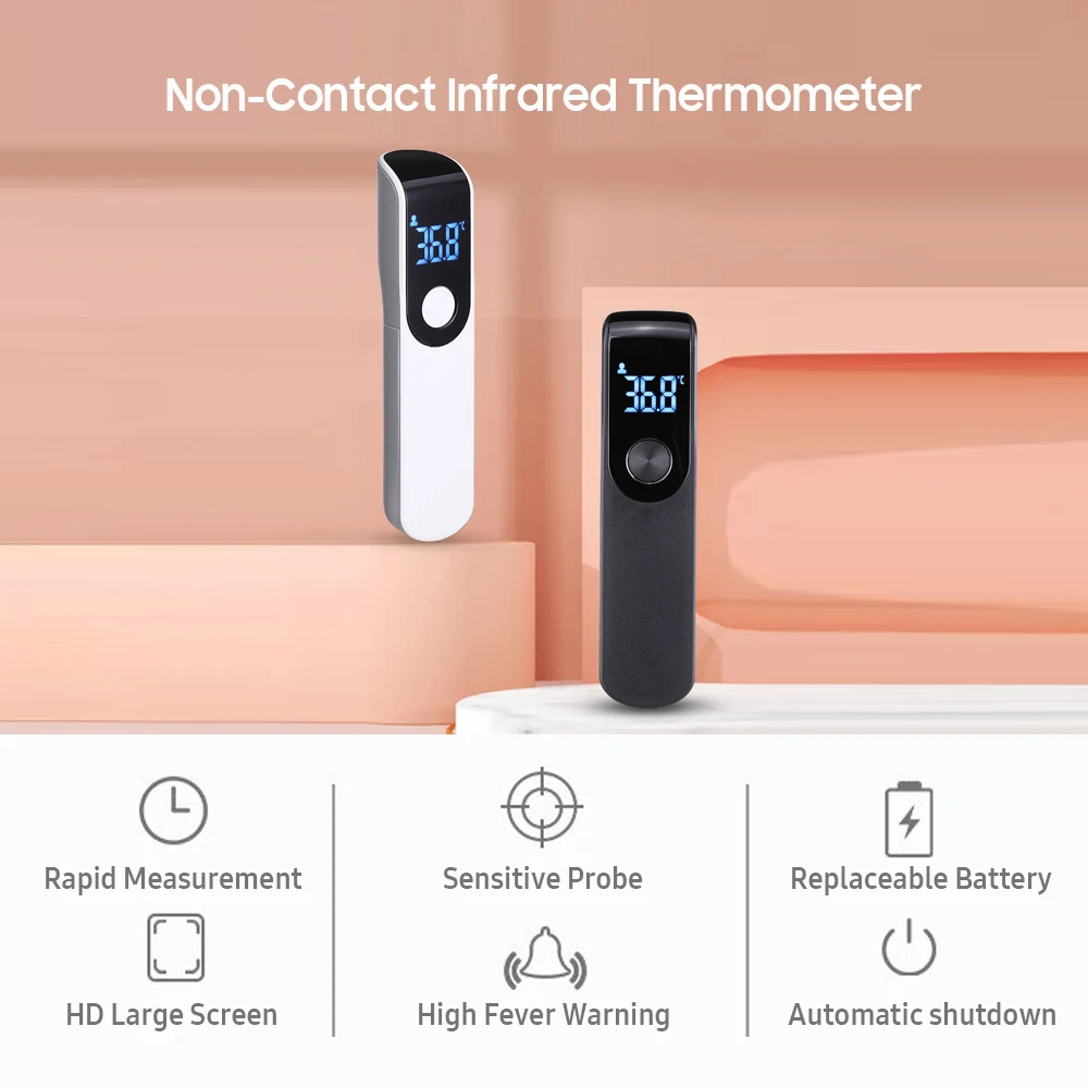 Generic Electronic Digital Thermometer Forehead Ear NonContact Body