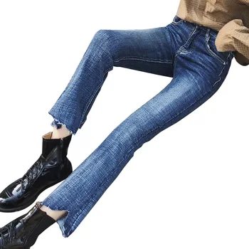 Denim Wide Leg Frayed Pants Women's High Waist 2019 Spring Summer Streetwear Slim Retro Leggings Skinny Jeans 
Denim Wide Leg Frayed Pants Women's High Waist 2019 Spring Summer Streetwear Slim Retro Leggings Skinny Jeans