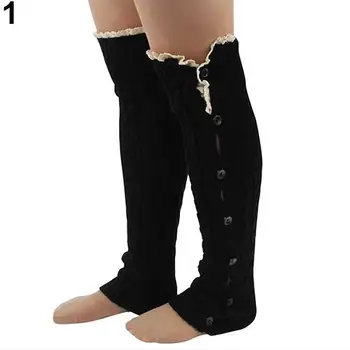 Women's Crochet Knitted Lace Trim Button Stocking Leg Warmers Boot Knee High Socks
Women's Crochet Knitted Lace Trim Button Stocking Leg Warmers Boot Knee High Socks