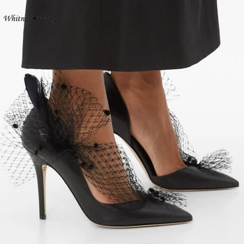WHITNEY WANG High Heels 2020 Spring Fashion Designer Style Feathers Mesh Eyes Patchwork Pumps Party Shoes Women
WHITNEY WANG High Heels 2020 Spring Fashion Designer Style Feathers Mesh Eyes Patchwork Pumps Party Shoes Women