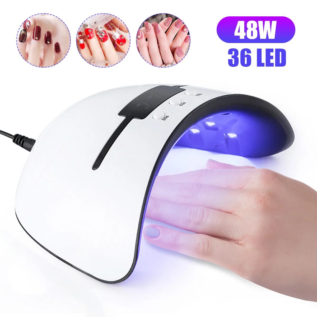 USB Nail Dryer For Nail 12 LED UV Lamp 36W Professional LCD Display Intelligence Drying Gels Nail Polish Nail Art Tools
USB Nail Dryer For Nail 12 LED UV Lamp 36W Professional LCD Display Intelligence Drying Gels Nail Polish Nail Art Tools