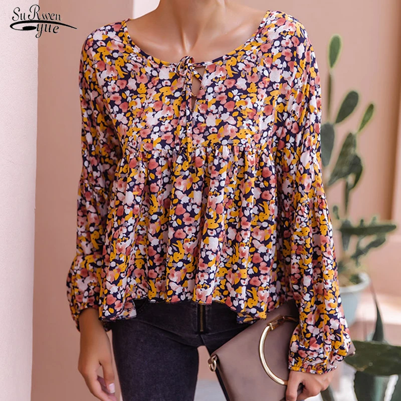 2021 на весну и осень; Одежда из шифона для женщин блузки на каждый день в винтажном стиле; С цветочным рисунком футболки с О-образным вырезом, женская одежда Blusas Mujer 15107
2021 на весну и осень; Одежда из шифона для женщин блузки на каждый день в винтажном стиле; С цветочным рисунком футболки с О-образным вырезом, женская одежда Blusas Mujer 15107