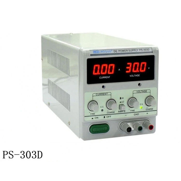 PS-303D цифровой дисплей высокой точности 30V 3A Регулируемый источник питания постоянного тока
PS-303D цифровой дисплей высокой точности 30V 3A Регулируемый источник питания постоянного тока