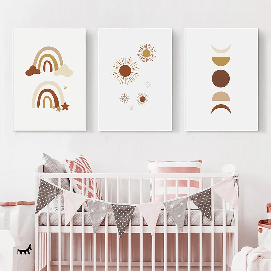 rainbow nursery print