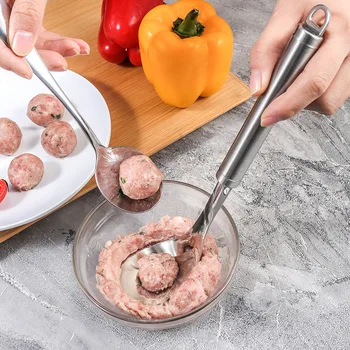 Non-Stick Creative Meatball Maker Spoon Meat Baller With Elliptical Leakage Hole Meat Ball Mold Kitchen Utensil Gadget Meat Tool
Non-Stick Creative Meatball Maker Spoon Meat Baller With Elliptical Leakage Hole Meat Ball Mold Kitchen Utensil Gadget Meat Tool