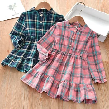 New spring and autumn summer round neck plaid dress 5-10 years old girl long-sleeve ruffle dress children fashion casual dress
New spring and autumn summer round neck plaid dress 5-10 years old girl long-sleeve ruffle dress children fashion casual dress