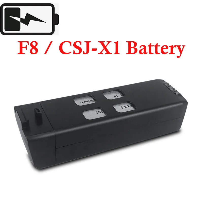 For F8 / CSJ-X1 Drone Battery 11.1V 2500mAh 25-27 minutes Flight Time Lithium Battery RC Quadcopter Spare Battery
For F8 / CSJ-X1 Drone Battery 11.1V 2500mAh 25-27 minutes Flight Time Lithium Battery RC Quadcopter Spare Battery
