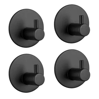 Stainless Steel Coat Hook Black Self-adhesive Wall Hook Kitchen Bathroom Towel Hook Wall Holder Hat Towel Hanger 4.5x4.5x3cm 
Stainless Steel Coat Hook Black Self-adhesive Wall Hook Kitchen Bathroom Towel Hook Wall Holder Hat Towel Hanger 4.5x4.5x3cm