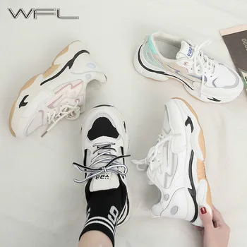 WFL Women Shoes Dad Footwear Casual Sneakers Fashion Sneakers Lace-up Sports Shoes Platform Trainer Spring Zapatos De Mujer
WFL Women Shoes Dad Footwear Casual Sneakers Fashion Sneakers Lace-up Sports Shoes Platform Trainer Spring Zapatos De Mujer