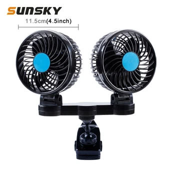 7W 360 Degree Adjustable Rotation Clip Two Head Low Noise Mini Electric Car Fan with Roller Switch DC12V
7W 360 Degree Adjustable Rotation Clip Two Head Low Noise Mini Electric Car Fan with Roller Switch DC12V
