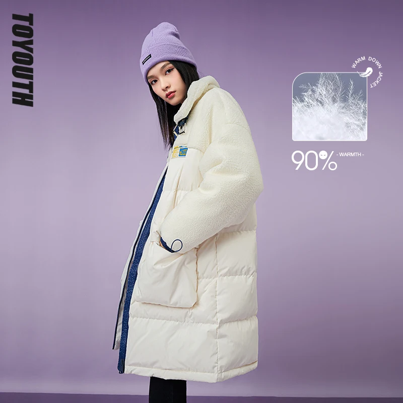 Toyouth Women Long Down Jacket 2021 Winter Stand Collar 90% White Duck Down Windproof zipper Warm Chic Fashion Coats
Toyouth Women Long Down Jacket 2021 Winter Stand Collar 90% White Duck Down Windproof zipper Warm Chic Fashion Coats