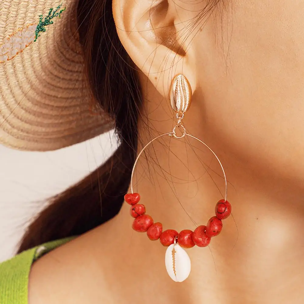 Boho Women Earrings Beach Faux Turquoise Large Hoop Cowrie Shell Statement Pendant Stud Earrings New Woman's accesories
Boho Women Earrings Beach Faux Turquoise Large Hoop Cowrie Shell Statement Pendant Stud Earrings New Woman's accesories