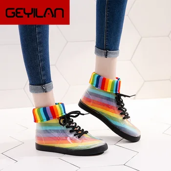 Transparent Waterproof Rain Boots Women Boots Jelly Shoes Non-slip Fashion Student Girls Boots Female Ankle Boots Fleece Booties
Transparent Waterproof Rain Boots Women Boots Jelly Shoes Non-slip Fashion Student Girls Boots Female Ankle Boots Fleece Booties