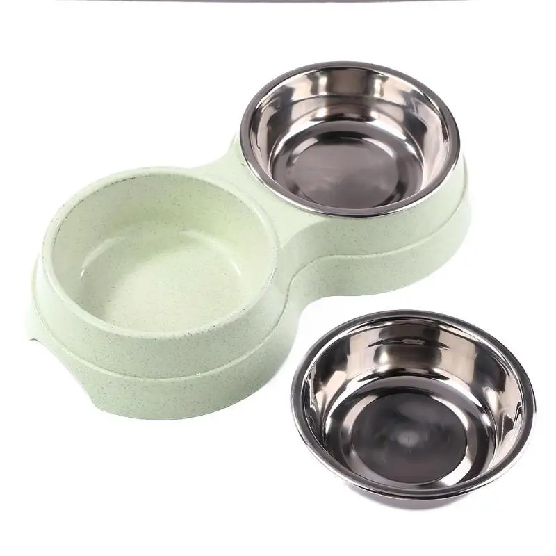 Double Bowl Cat Puppy Food Bowl Stainless Steel Pet Feeder Healthy Cat Dog Supplies Large Capacity for Dog Puppy Feeding Dishes Double Bowl Cat Puppy Food Bowl Stainless Steel Pet Feeder Healthy Cat Dog Supplies Large Capacity for Dog Puppy Feeding Dishes