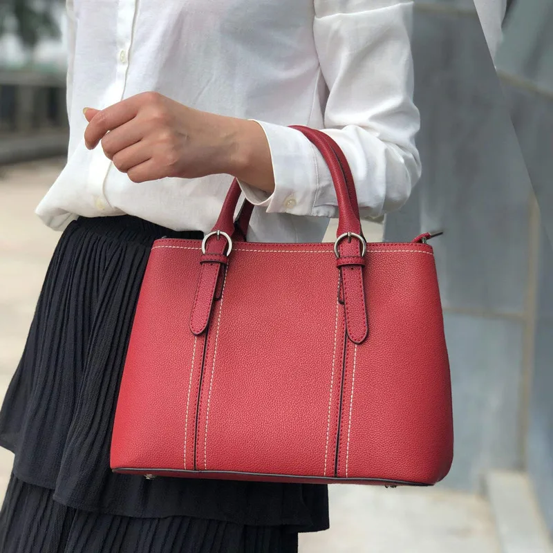 2019 new Classic Elegant top layer cowhide ladies handbag middle-aged fashion mother Large bag Brief Genuine Leather shoulder b
2019 new Classic Elegant top layer cowhide ladies handbag middle-aged fashion mother Large bag Brief Genuine Leather shoulder b