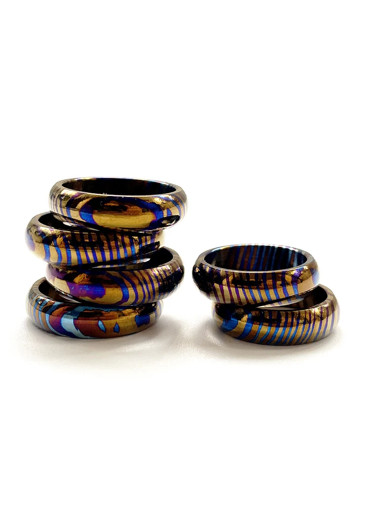New Titanium Dual Damascene Ring Handmade Finger Ring EDC Personality Plaything Men Women Ring Gift Pendant
New Titanium Dual Damascene Ring Handmade Finger Ring EDC Personality Plaything Men Women Ring Gift Pendant