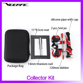 Veeape Dabber Tool Kit Bag titanium Pipe Silicone Smoking Pipe Collector 5ml Silicon Wax Container Oil Jar Base Dab container
Veeape Dabber Tool Kit Bag titanium Pipe Silicone Smoking Pipe Collector 5ml Silicon Wax Container Oil Jar Base Dab container