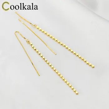 Coolkala silver round thread Women's geometric gold polygon long chain EAR accessories 
Coolkala silver round thread Women's geometric gold polygon long chain EAR accessories