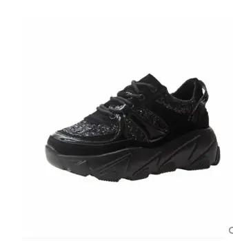 BZBFSKY2020 New Bling Chunky Sneakers Woman Breathable Sequined Shoes Women Sneakers Black Glitter Sneakers zapatillas mujer
BZBFSKY2020 New Bling Chunky Sneakers Woman Breathable Sequined Shoes Women Sneakers Black Glitter Sneakers zapatillas mujer