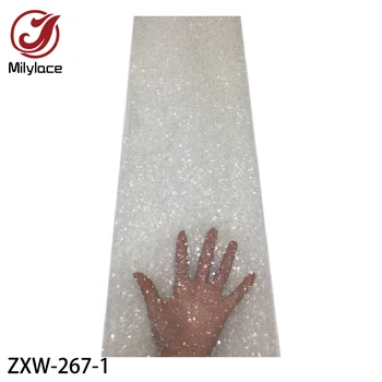 White French Embroidery Lace Fabric with Sequins 5 Yards High Quality Tulle Lace Fabric for Dress ZXW-267
White French Embroidery Lace Fabric with Sequins 5 Yards High Quality Tulle Lace Fabric for Dress ZXW-267